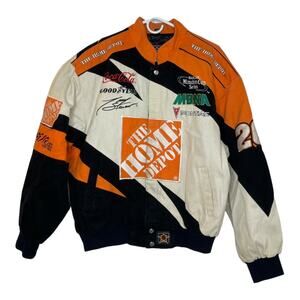 JH Design Vintage NASCAR Jacket The Home Depot #20 Tony Stewart Size Lg